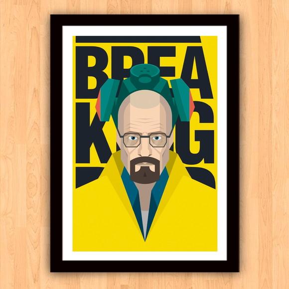 Quadro Pôster A3 c/ Moldura Breaking Bad - 30x42cm