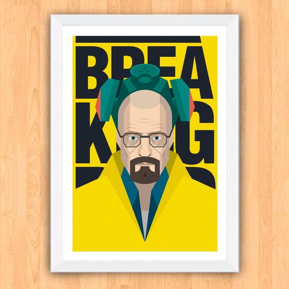 Quadro Pôster A3 c/ Moldura Breaking Bad - 30x42cm