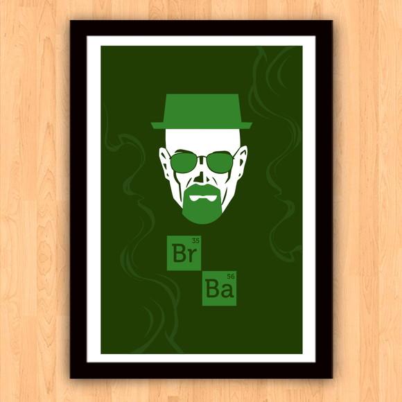 Quadro Pôster A3 c/ Moldura Breaking Bad - 30x42cm