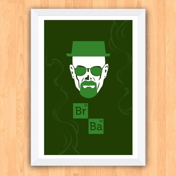 Quadro Pôster A3 c/ Moldura Breaking Bad - 30x42cm