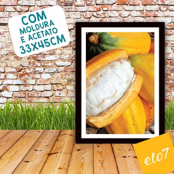 Quadro Pôster A3 c/ Moldura Cacau e Chocolate 30x42cm