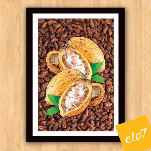 Quadro Pôster A3 c/ Moldura Cacau e Chocolate 30x42cm