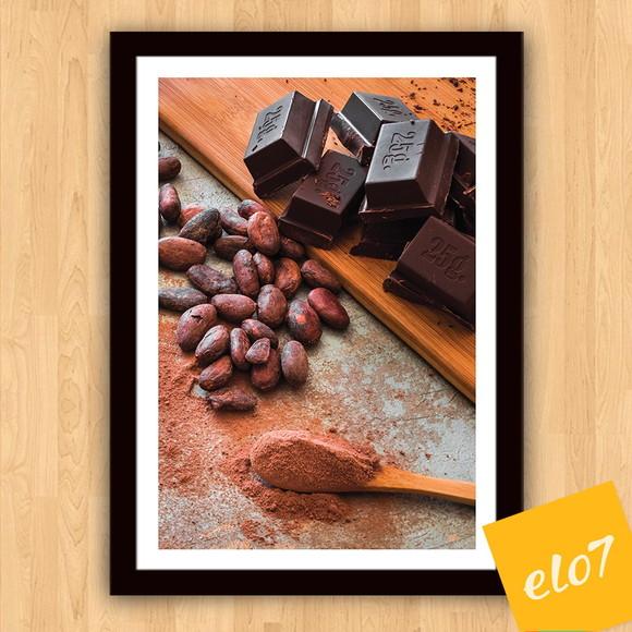 Quadro Pôster A3 c/ Moldura Cacau e Chocolate 30x42cm
