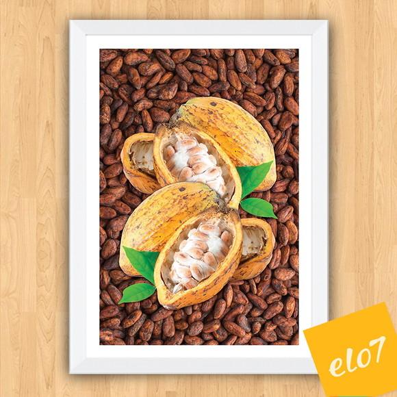 Quadro Pôster A3 c/ Moldura Cacau e Chocolate 30x42cm