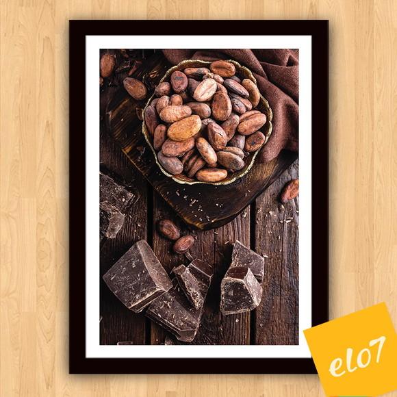 Quadro Pôster A3 c/ Moldura Cacau e Chocolate 30x42cm
