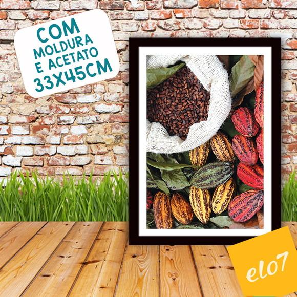 Quadro Pôster A3 c/ Moldura Cacau e Chocolate 30x42cm