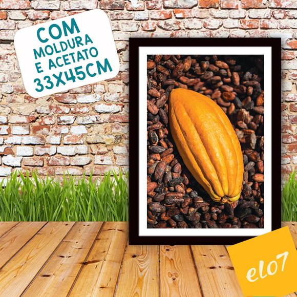 Quadro Pôster A3 c/ Moldura Cacau e Chocolate 30x42cm