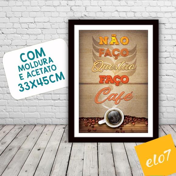 Quadro Pôster A3 c/ Moldura Café com Frases 30x42cm
