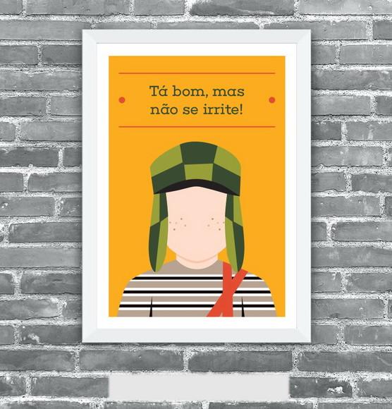 Quadro Pôster A3 c/ Moldura Chaves Frase - 30x42cm