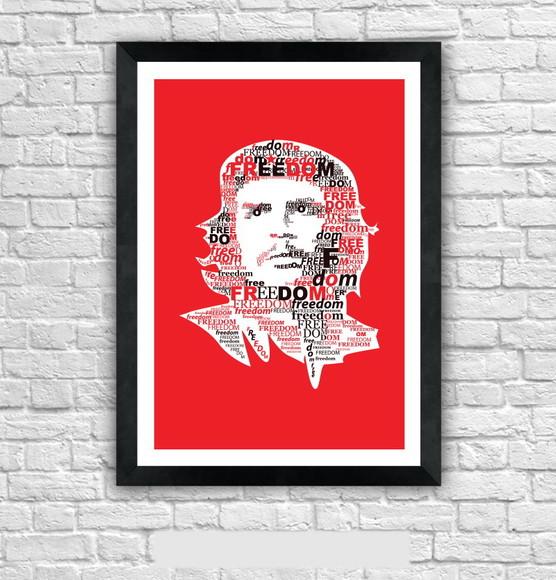 Quadro Pôster A3 c/ Moldura Che Guevara Pop Art 30x42cm