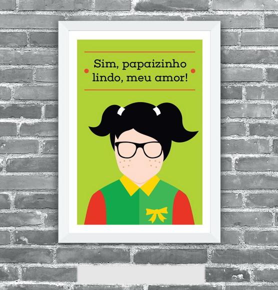Quadro Pôster A3 c/ Moldura Chiquinha Chaves Frase - 30x42cm