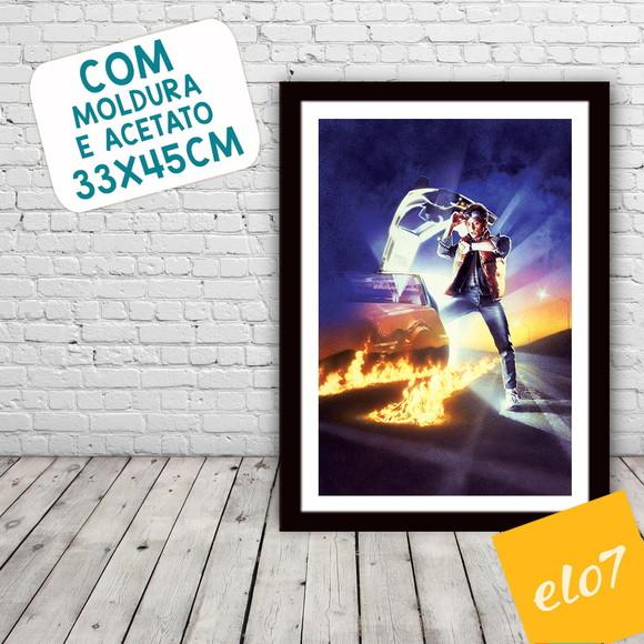 Quadro Pôster A3 c/ Moldura de Volta para o Futuro 1 30x42cm