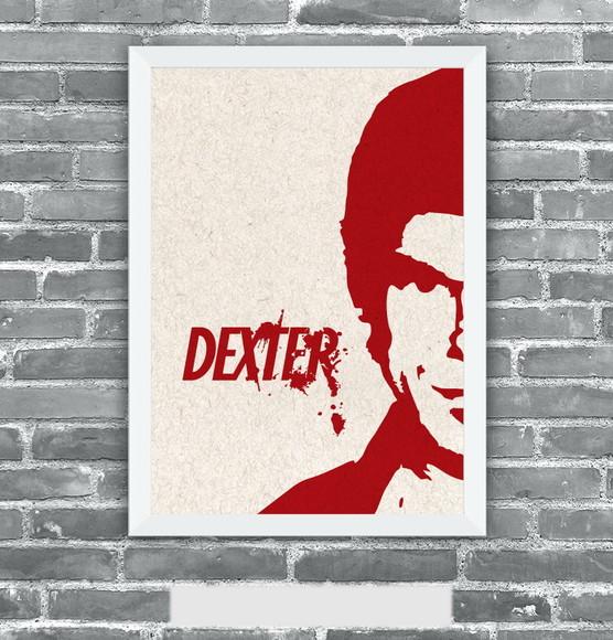 Quadro Pôster A3 c/ Moldura Dexter Blood 30x42cm