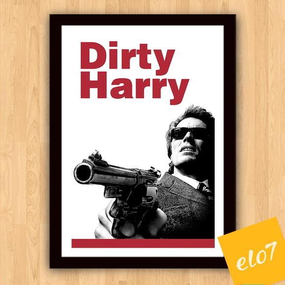 Quadro Pôster A3 c/ Moldura Dirty Harry 30x42cm