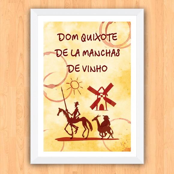 Quadro Pôster A3 c/ Moldura Don Quixote 30x42cm