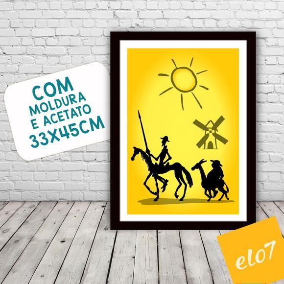 Quadro Pôster A3 c/ Moldura Don Quixote 30x42cm