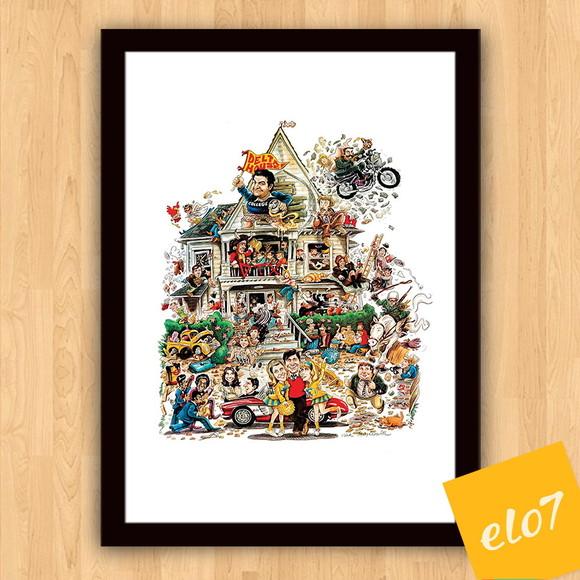 Quadro Pôster A3 c/ Moldura Filme Clube dos Cafajes 30x42cm