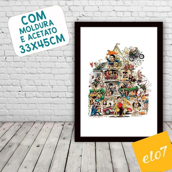 Quadro Pôster A3 c/ Moldura Filme Clube dos Cafajes 30x42cm