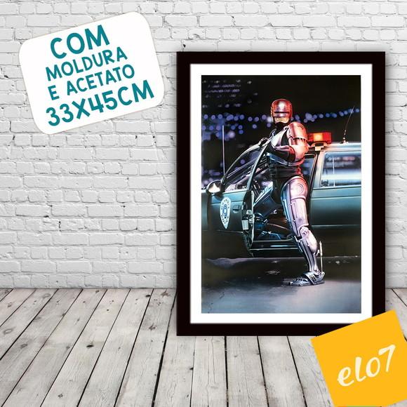 Quadro Pôster A3 c/ Moldura Filme Robocop 1 30x42cm