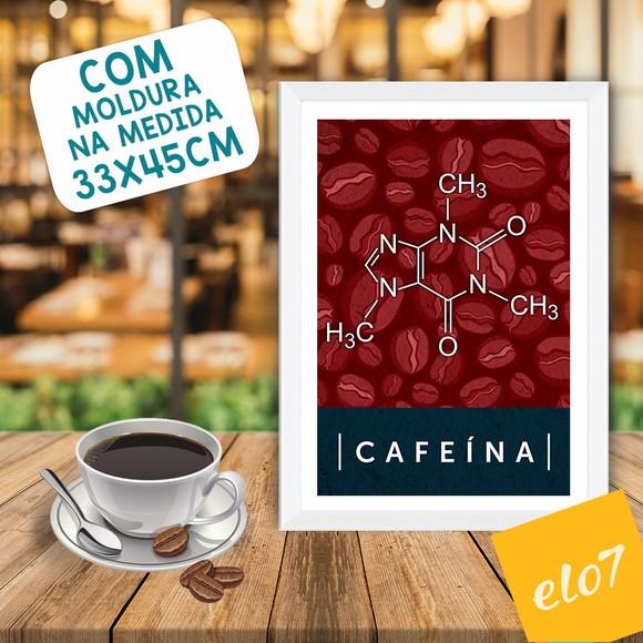 Quadro Pôster A3 c/ Moldura Fórmula da Cafeína 30x42cm