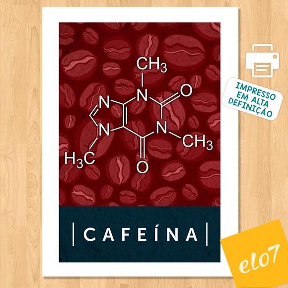 Quadro Pôster A3 c/ Moldura Fórmula da Cafeína 30x42cm