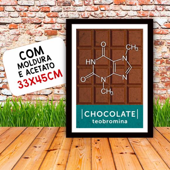 Quadro Pôster A3 c/ Moldura Fórmula do Chocolate 30x42cm