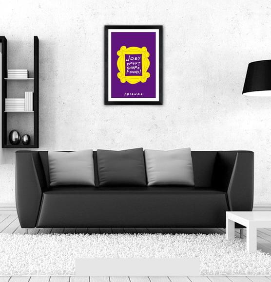 Quadro Pôster A3 c/ Moldura Friends Joey - 30x42cm