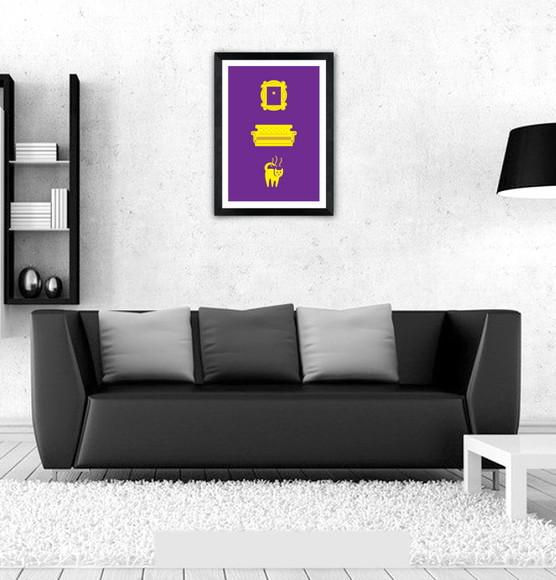 Quadro Pôster A3 c/ Moldura Friends Trivia - 30x42cm