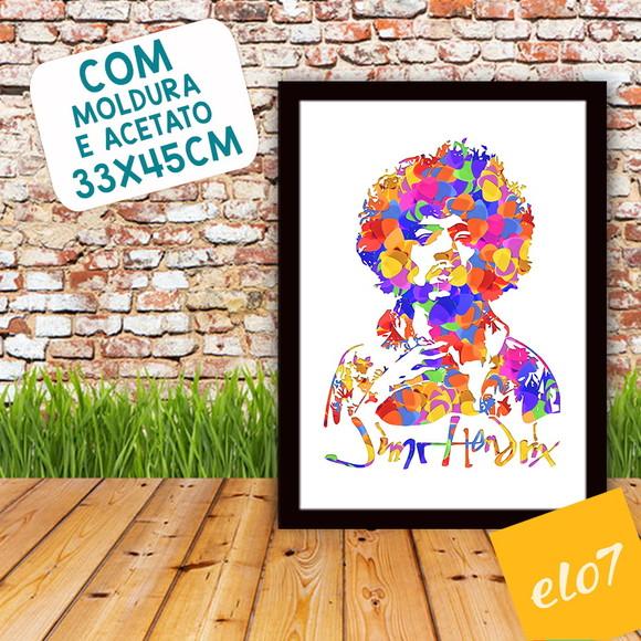 Quadro Pôster A3 c/ Moldura Hendrix Palhetas 30x42cm