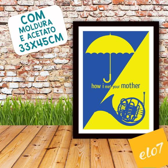 Quadro Pôster A3 c/ Moldura How I Met Your Mother - 30x42cm