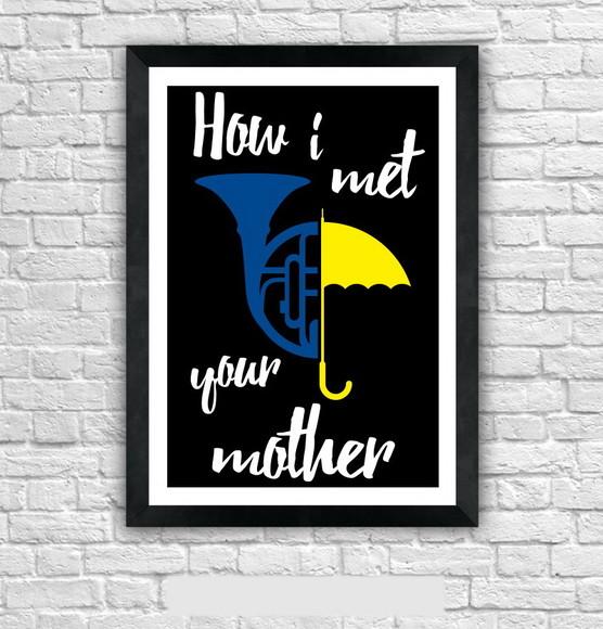 Quadro Pôster A3 c/ Moldura How I Met Your Mother - 30x42cm