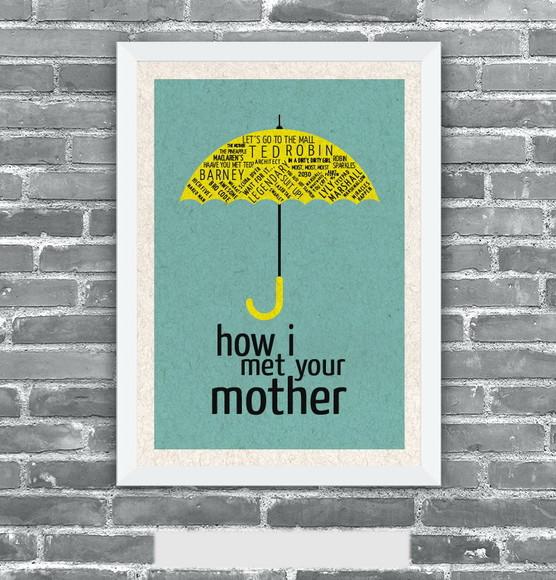 Quadro Pôster A3 c/ Moldura How I Met Your Mother - 30x42cm