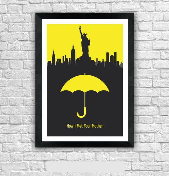 Quadro Pôster A3 c/ Moldura How I Met Your Mother - 30x42cm