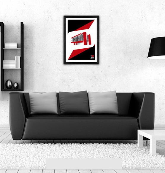 Quadro Pôster A3 c/ Moldura I Love Sp Masp 30x42cm