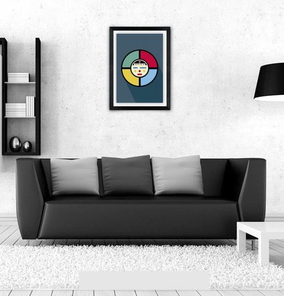 Quadro Pôster A3 c/ Moldura Jogo Genius 30x42cm