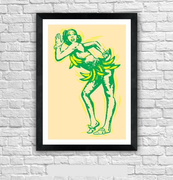 Quadro Pôster A3 c/ Moldura Josephine Baker 30x42cm