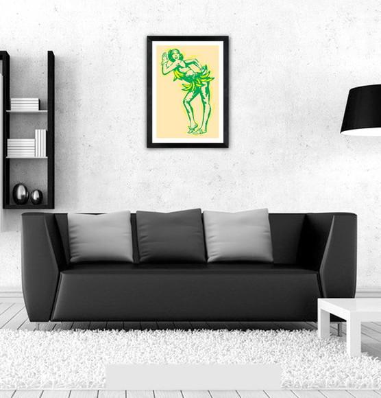 Quadro Pôster A3 c/ Moldura Josephine Baker 30x42cm