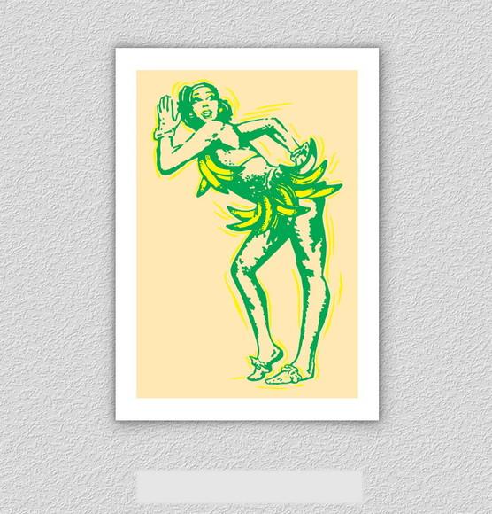 Quadro Pôster A3 c/ Moldura Josephine Baker 30x42cm