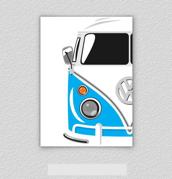 Quadro Pôster A3 c/ Moldura Kombi Azul 30x42cm