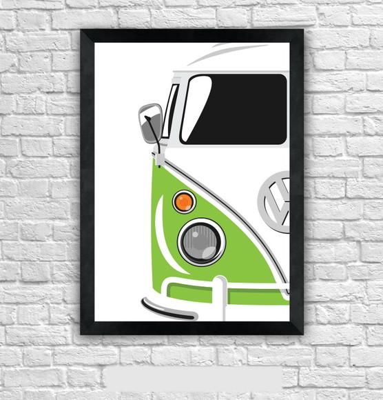 Quadro Pôster A3 c/ Moldura Kombi Verde 30x42cm