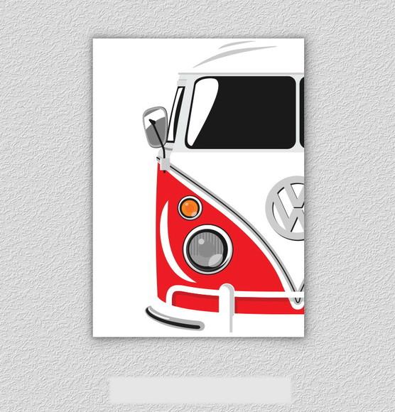 Quadro Pôster A3 c/ Moldura Kombi Vermelha 30x42cm