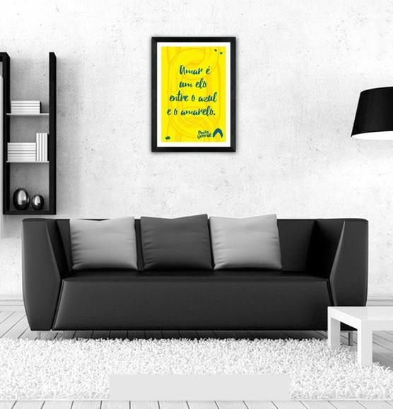 Quadro Pôster A3 c/ Moldura Leminski Amar É o Elo 30x42cm