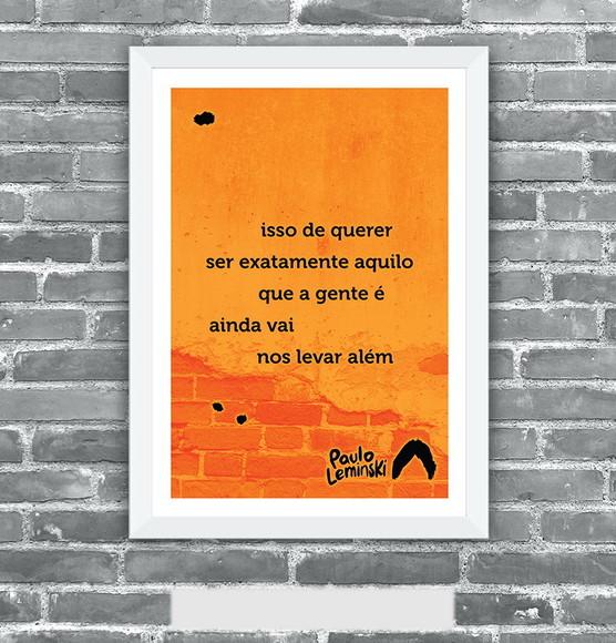 Quadro Pôster A3 c/ Moldura Leminski Isso de Querer 30x42cm