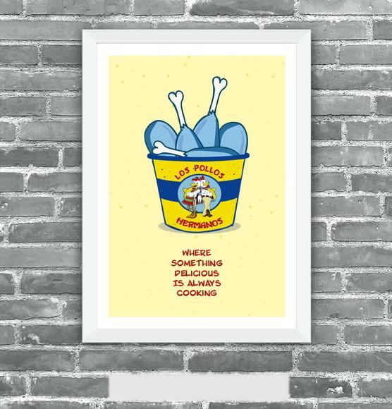 Quadro Pôster A3 c/ Moldura Los Polos Blue Bucket - 30x42cm