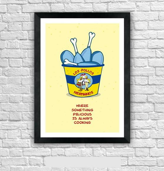 Quadro Pôster A3 c/ Moldura Los Polos Blue Bucket - 30x42cm
