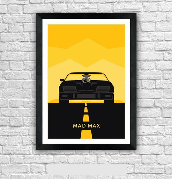 Quadro Pôster A3 c/ Moldura Mad Max Carro 30x42cm