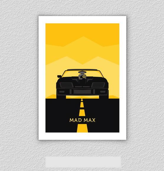 Quadro Pôster A3 c/ Moldura Mad Max Carro 30x42cm