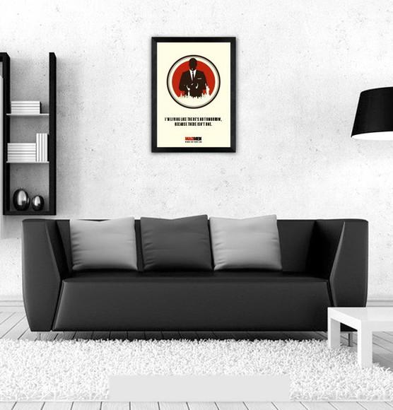 Quadro Pôster A3 c/ Moldura Mad Men no Tomorrow 30x42cm