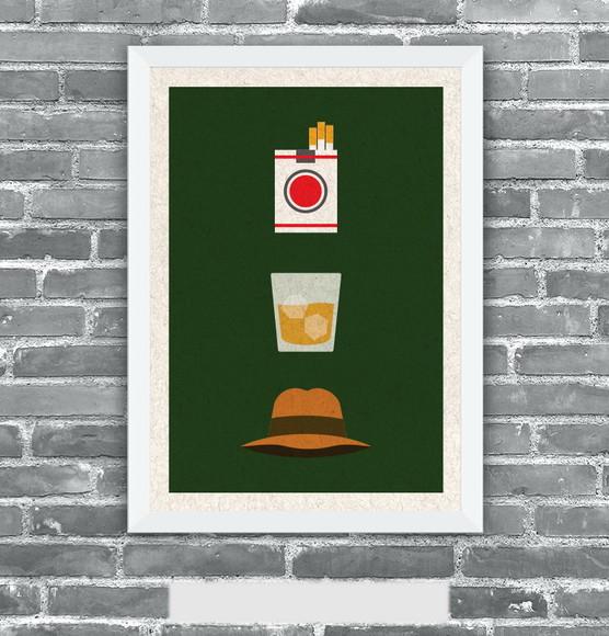 Quadro Pôster A3 c/ Moldura Mad Men Trivia - 30x42cm