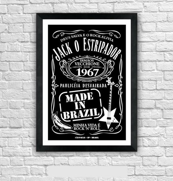 Quadro Pôster A3 c/ Moldura Made In Brazil Jack 30x42cm